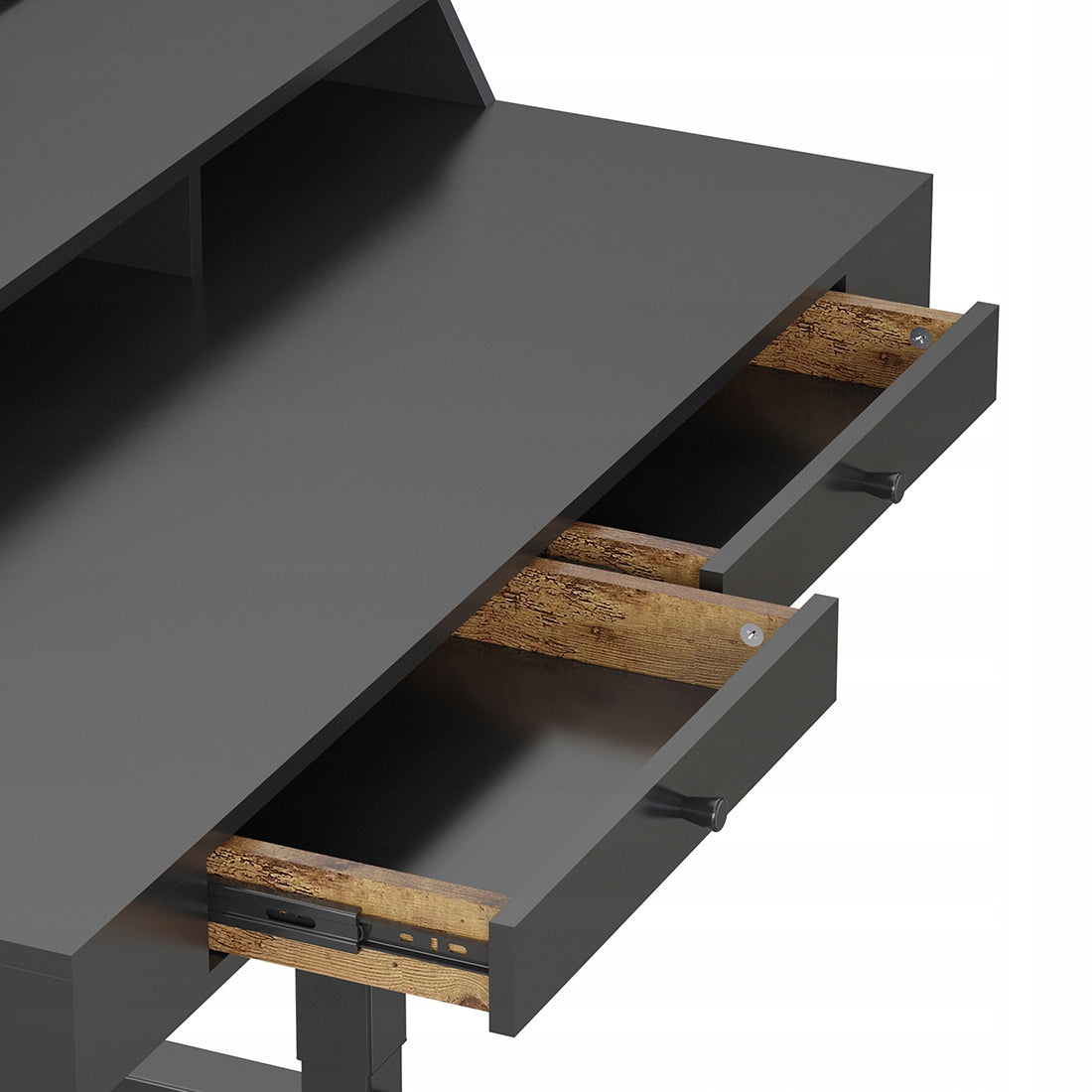 Elektrinis reguliuojamo aukščio rašomasis stalas 120x60cm, aukščio reguliavimas Spacetronik 72–118cm