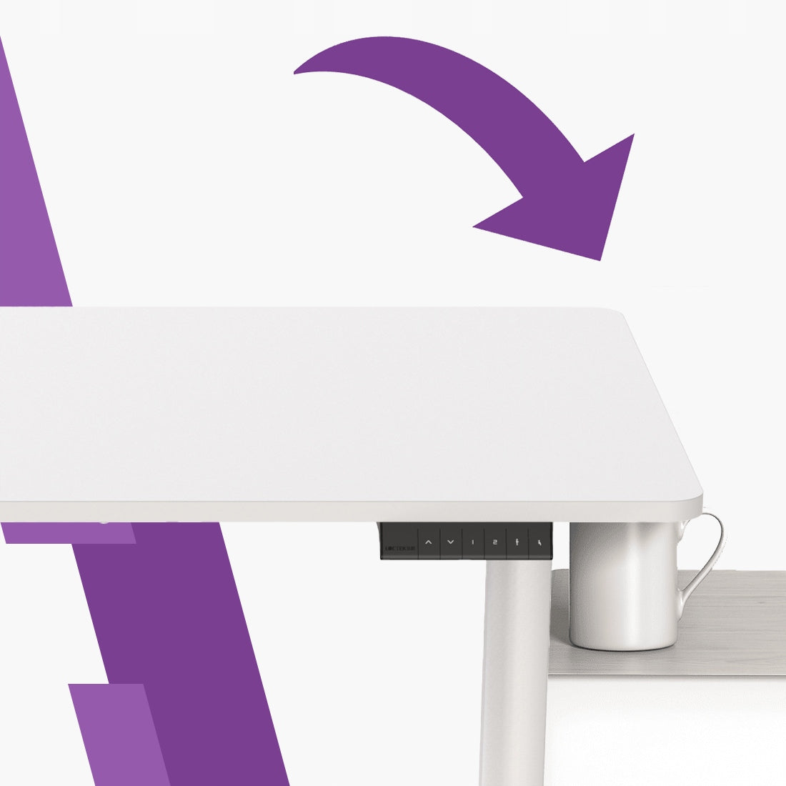 Elektrinis stalas su reguliuojamu aukščiu 120x60cm, 50kg Spacetronik