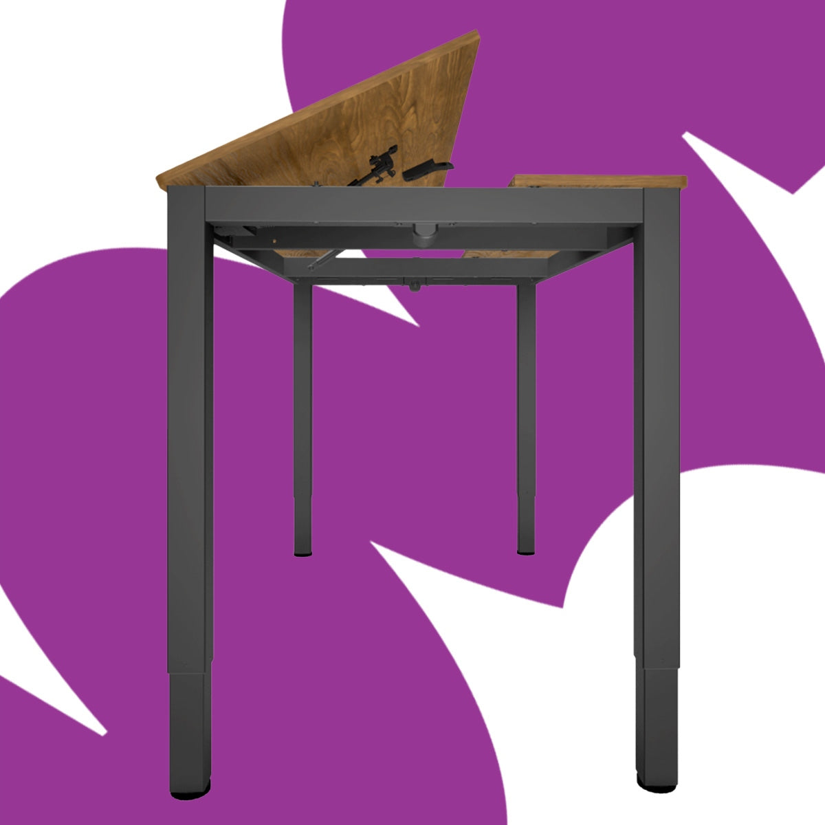 Elektrinis reguliuojamo aukščio rašomasis stalas 140x70 PIEŠIMUI Spacetronik PAKELIAMAS stalviršis