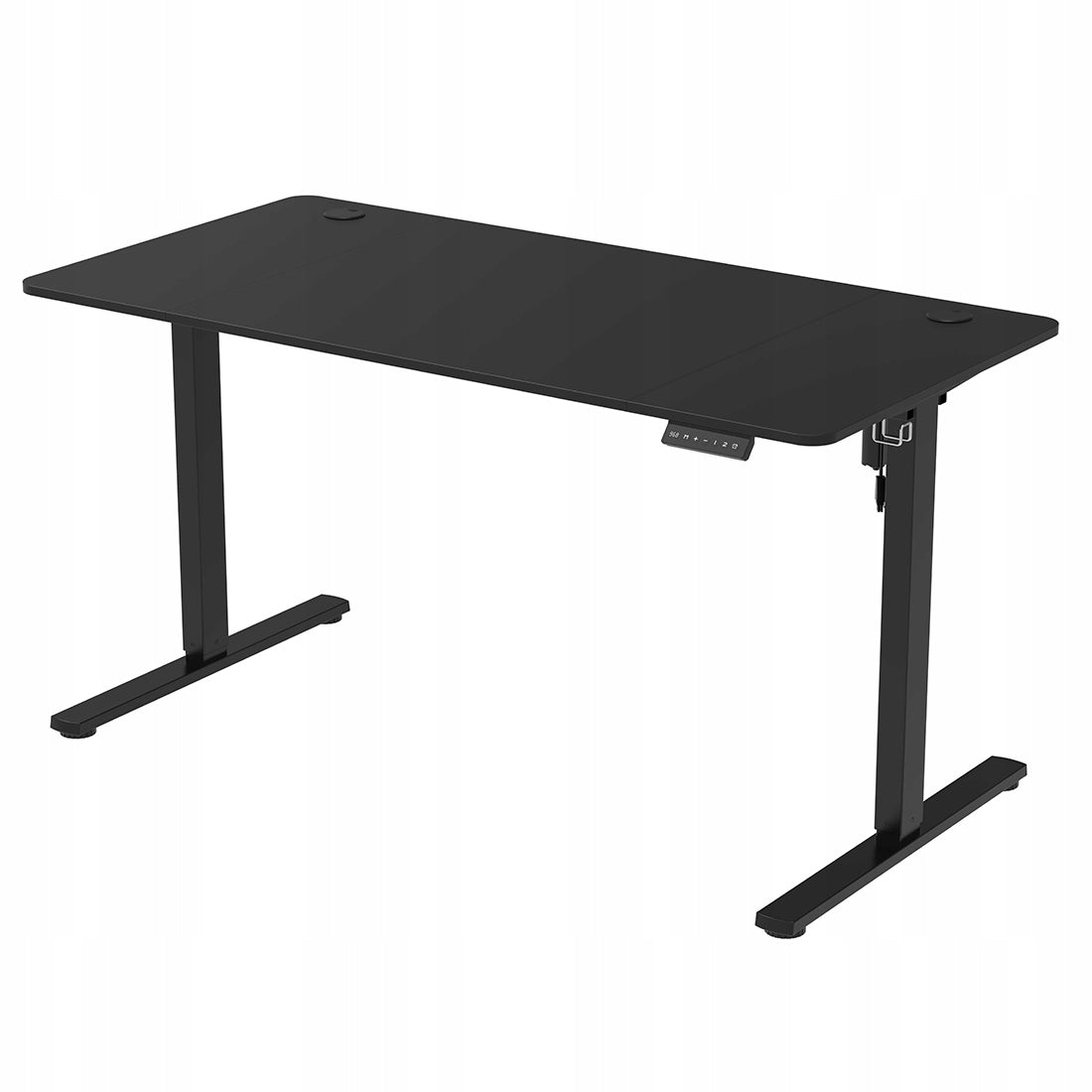 Elektrinis reguliuojamas stalas 160x80cm 80KG LED panelė Spacetronik juodas