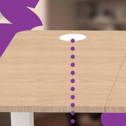 Elektrinis reguliuojamas stalas 160x80cm 80KG LED panelė Spacetronik juodas