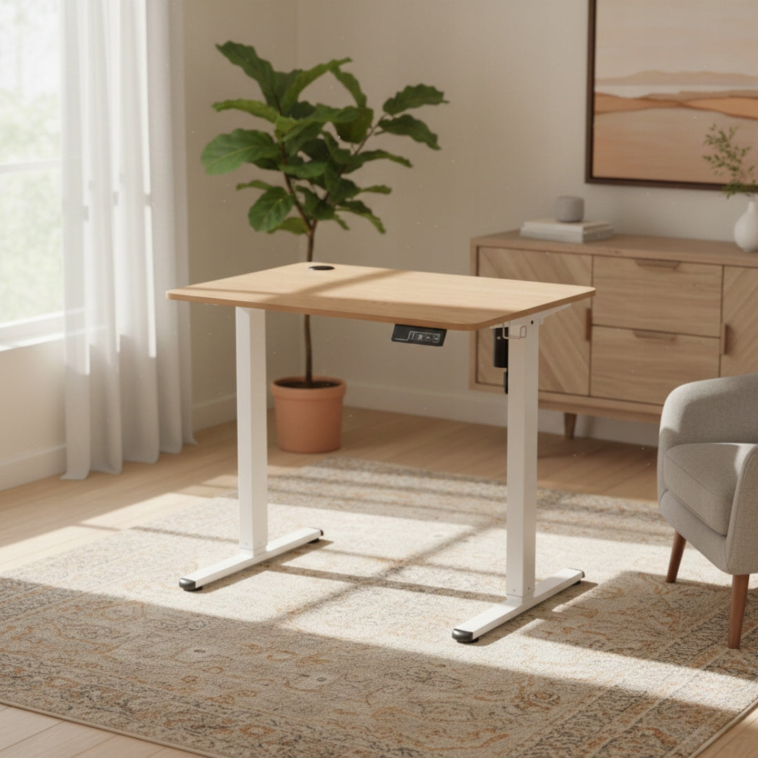 Elektrinis stalas su reguliuojamu aukščiu 80x60 73-118 Spacetronik