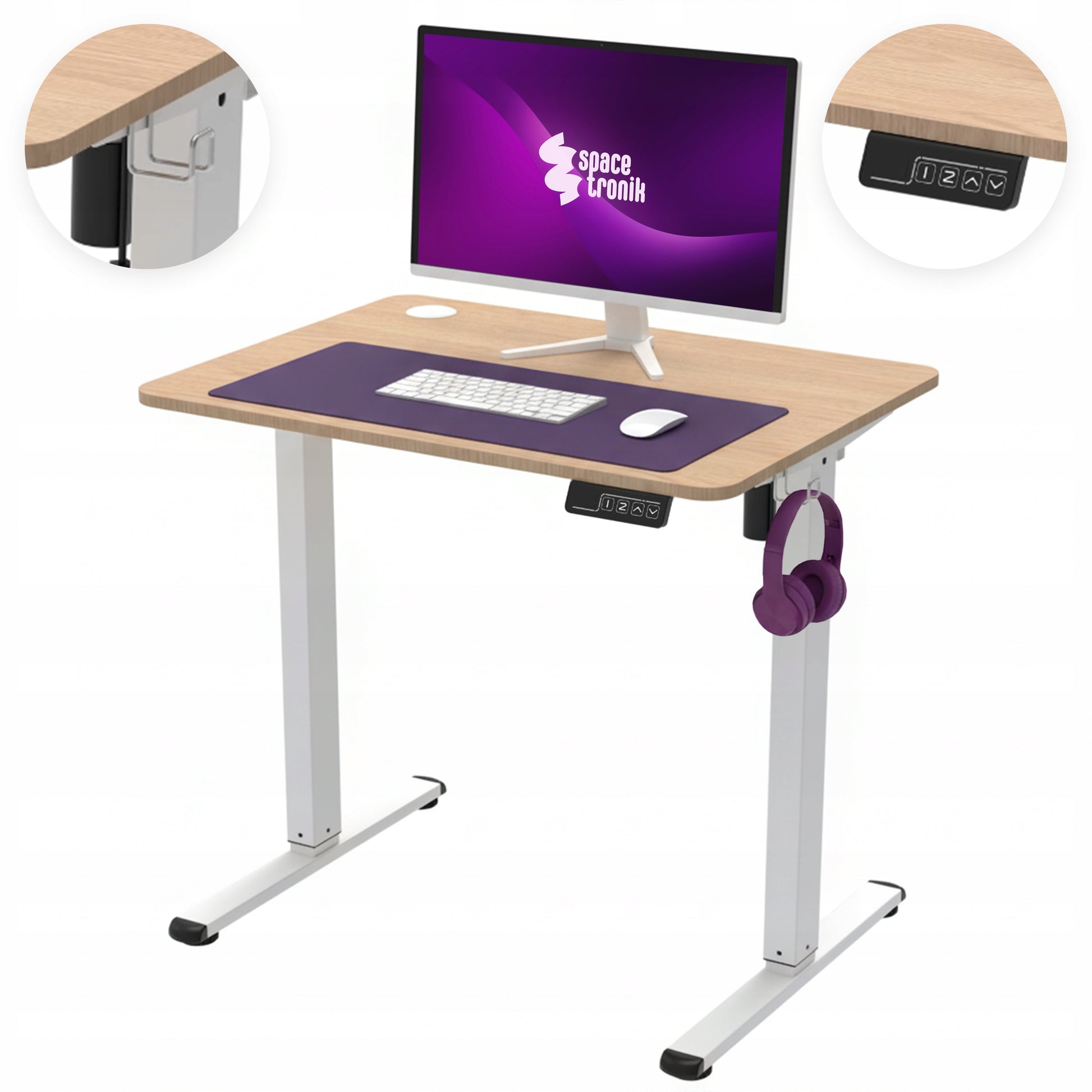 Elektrinis stalas su reguliuojamu aukščiu 80x60 73-118 Spacetronik