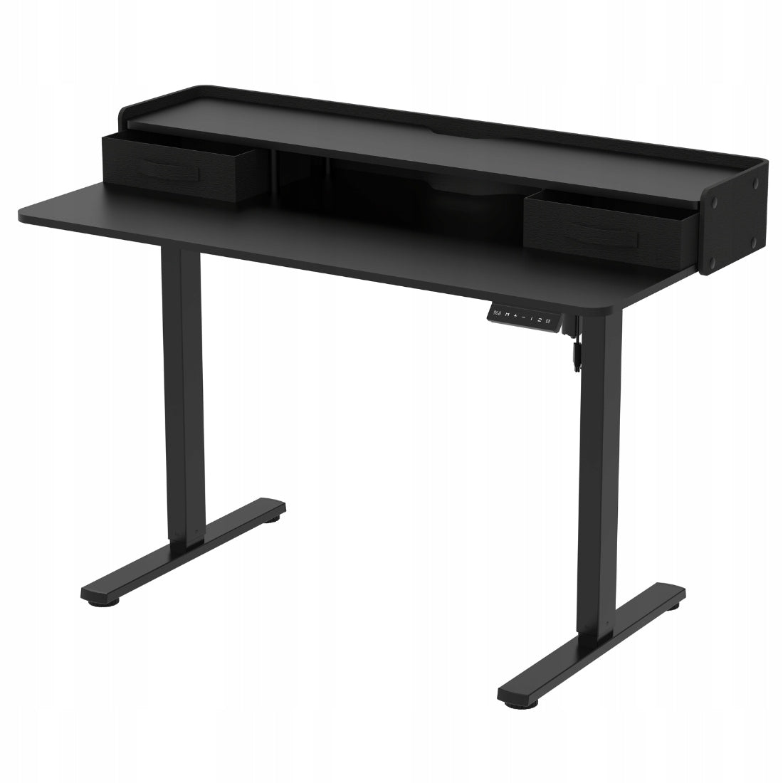 Elektrinis Stalas su Stalčiais 120x60 2xUSB LED Spacetronik Didelis juodas