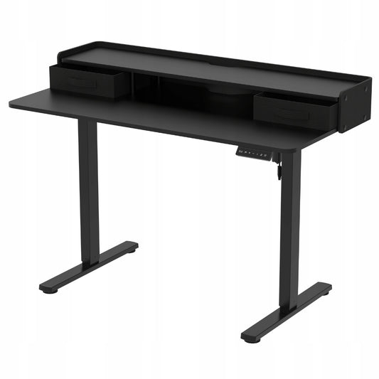 Elektrinis Stalas su Stalčiais 120x60 2xUSB LED Spacetronik Didelis juodas