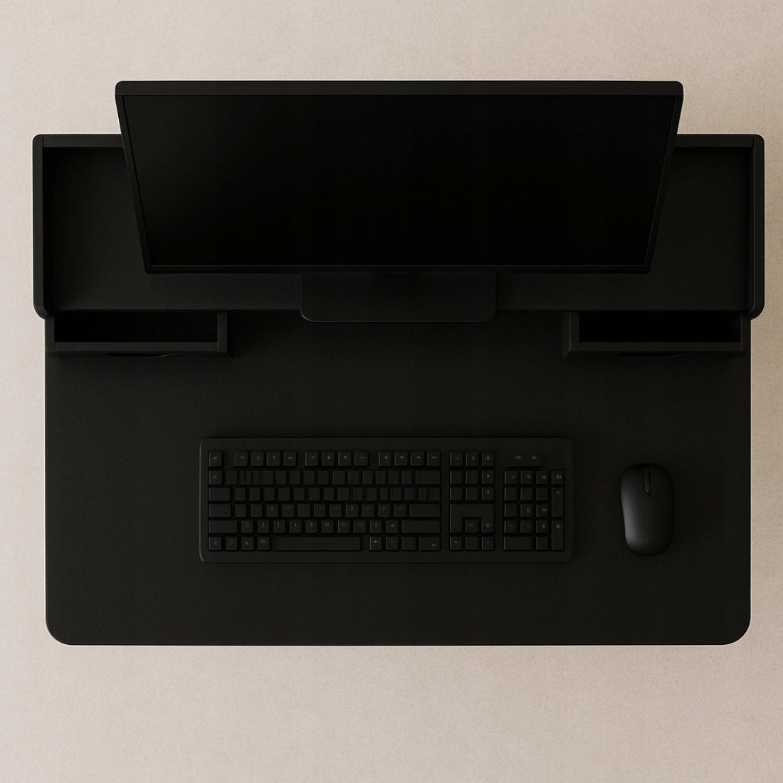 Elektrinis Stalas su Stalčiais 120x60 2xUSB LED Spacetronik Didelis juodas