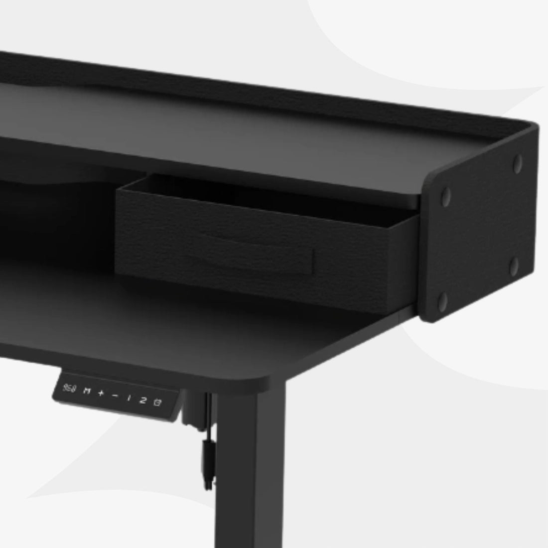 Elektrinis Stalas su Stalčiais 120x60 2xUSB LED Spacetronik Didelis juodas