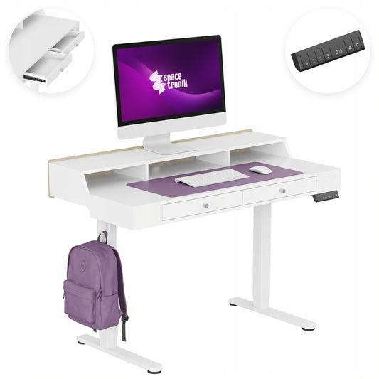 Elektrinis stalas su stalčiais 120x60, aukščio reguliavimas Spacetronik