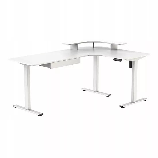 Kampinė žaidimų stalas 180×120×60 cm elektrinis reguliuojamas kompiuterinis