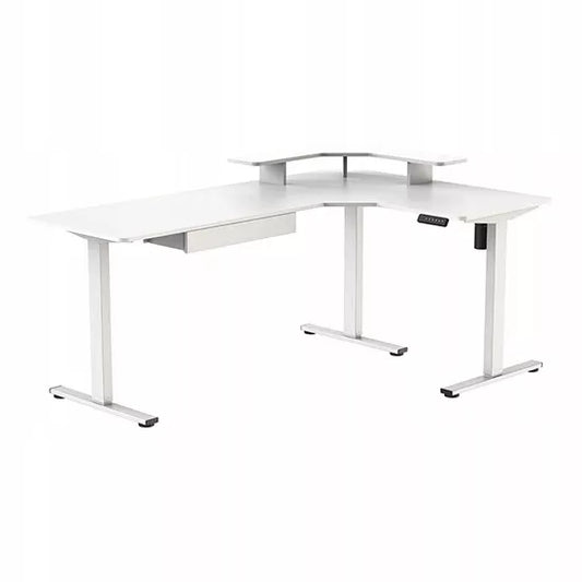 Kampinė žaidimų stalas 180×120×60 cm elektrinis reguliuojamas kompiuterinis