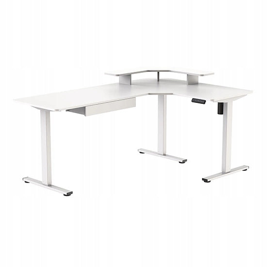 Kampinė žaidimų stalas 180×120×60 cm elektrinis reguliuojamas kompiuterinis