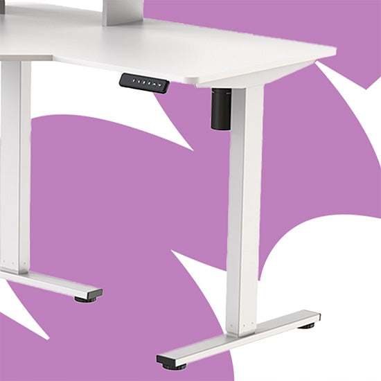 Kampinė žaidimų stalas 180×120×60 cm elektrinis reguliuojamas kompiuterinis