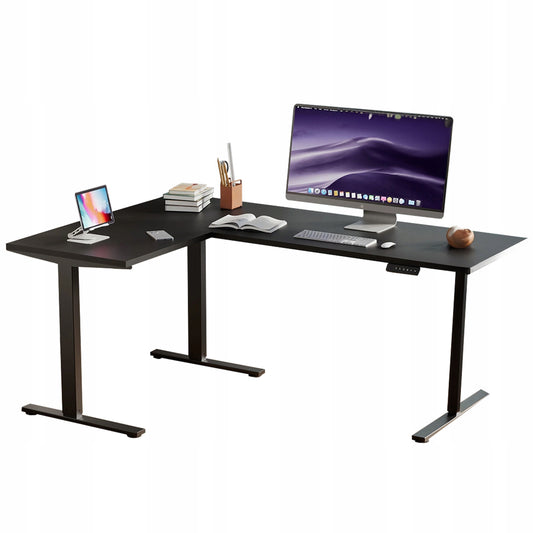 Kampinis žaidimų stalas DIDELIS kairinis dešinys 120x60 cm Spacetronik loft juodas