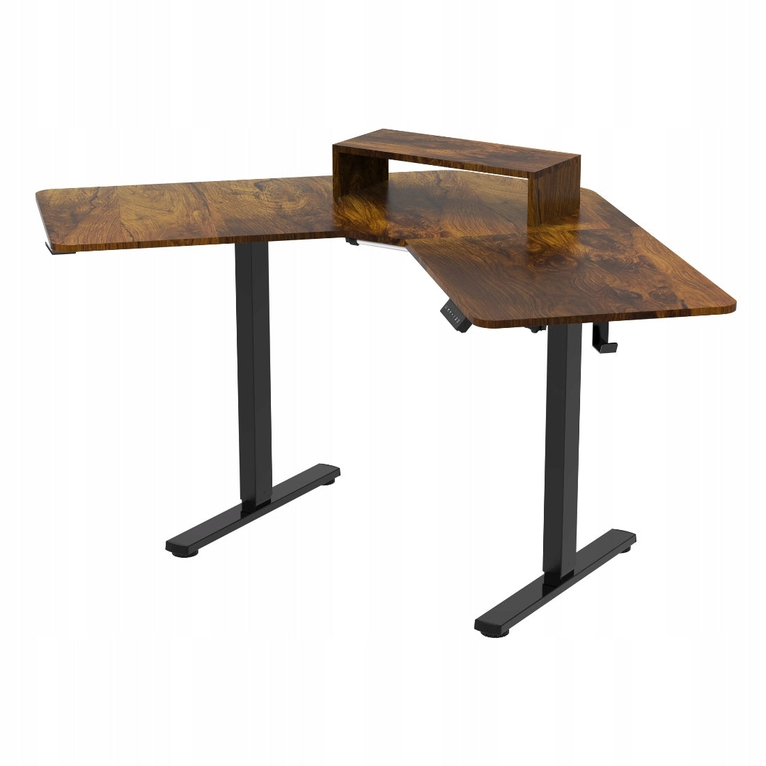 Kampinis elektrinis stalas 120x60 REGULIUOJAMAS USB prievadai Spacetronik loft