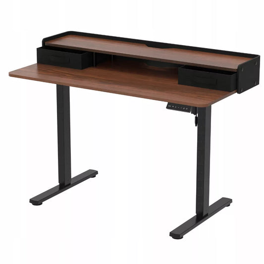 Elektrinis reguliuojamas stalas 120x60 su viršutine dalimi, LED skydeliu ir USB Spacetronik