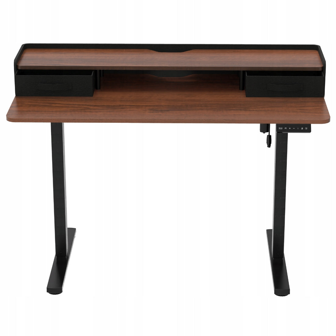 Elektrinis reguliuojamas stalas 120x60 su viršutine dalimi, LED skydeliu ir USB Spacetronik