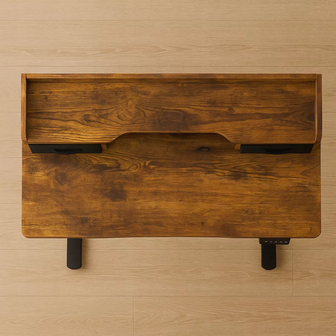 Elektrinis reguliuojamo aukščio stalas 120x60 USB Spacetronik loft rusty ąžuolas