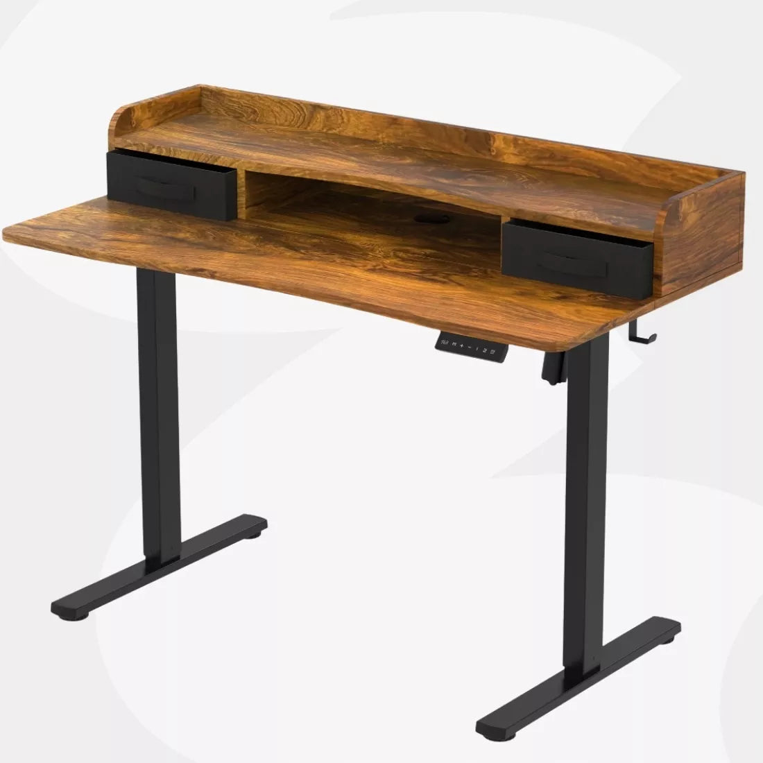 Elektrinis reguliuojamo aukščio stalas 120x60 USB Spacetronik loft rusty ąžuolas