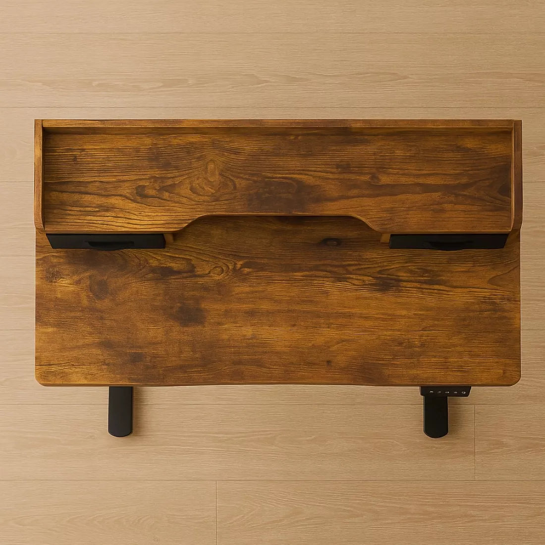 Elektrinis reguliuojamo aukščio stalas 120x60 USB Spacetronik loft rusty ąžuolas