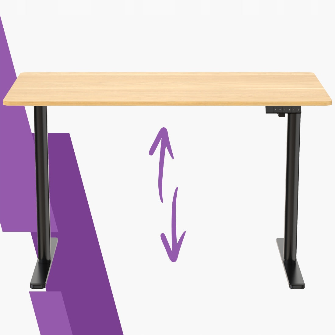Elektrinis rašomasis stalas 120x60 iki 50 kg Spacetronik REGULACIJA pakeliamas pilkas