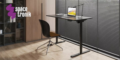 Elektrinis rašomasis stalas 120x60 iki 50 kg Spacetronik REGULACIJA pakeliamas pilkas