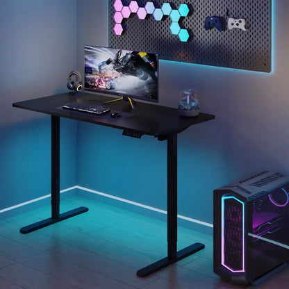 Elektrinis rašomasis stalas 120x60 iki 50 kg Spacetronik REGULACIJA pakeliamas pilkas