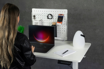 Elektrinis reguliuojamas stalas Control+ 120/60 LVNSystem baltas reg. 73-122