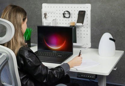 Elektrinis reguliuojamas stalas Control+ 120/60 LVNSystem baltas reg. 73-122