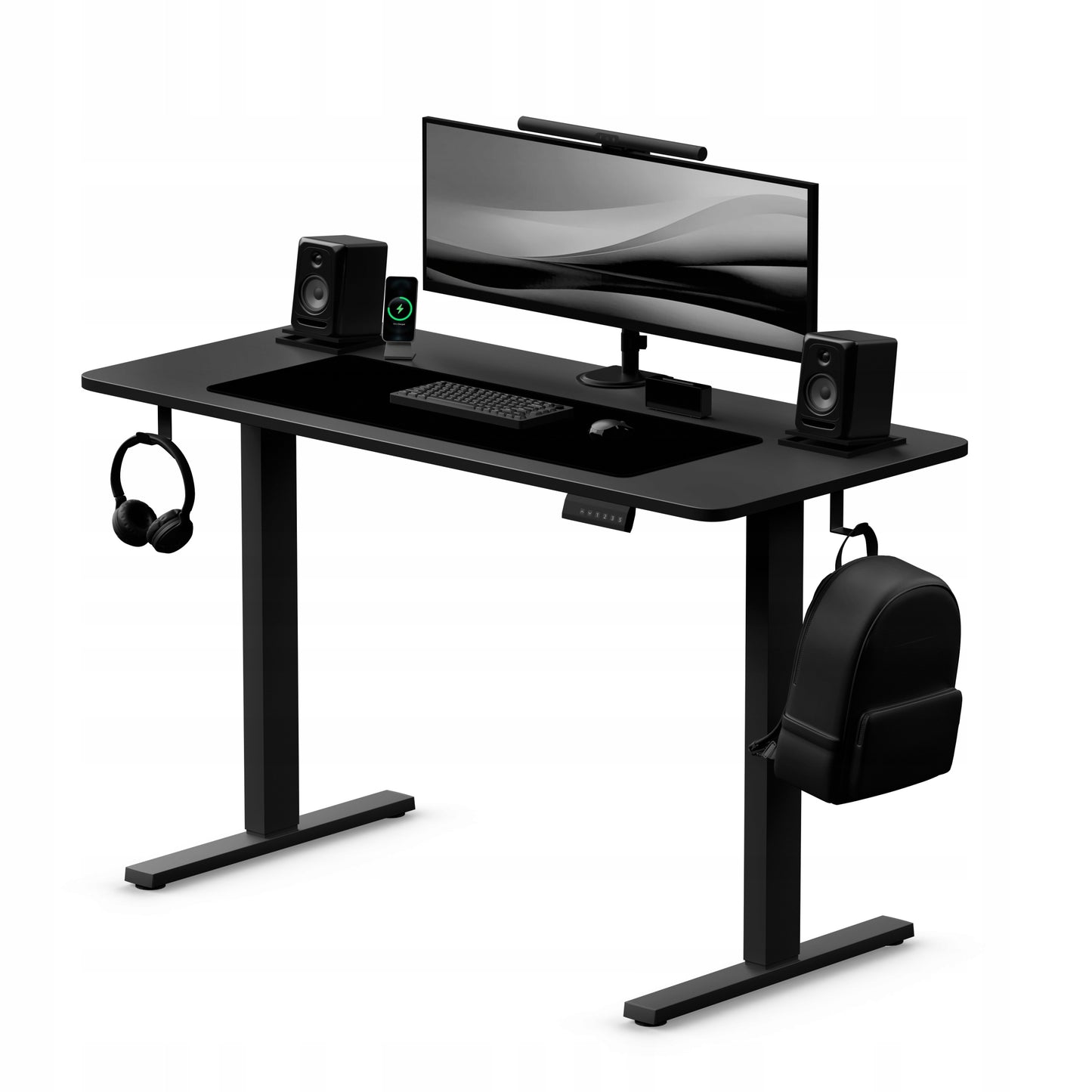 Elektrinis reguliuojamas stalas Control+ 120/60 LVNSystem juodas, aukščio reguliavimas 73-122 cm