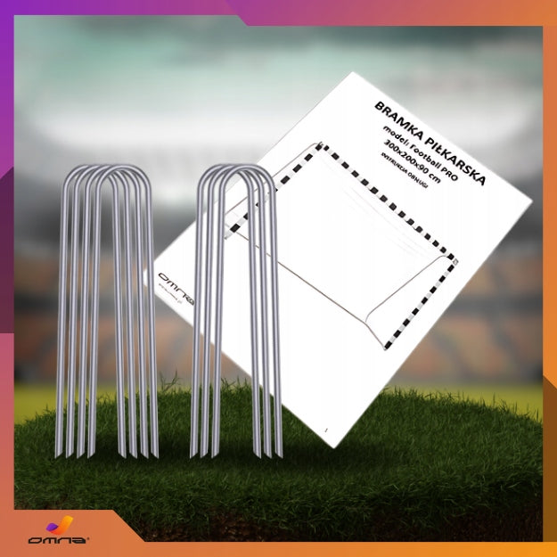 Nešiojami futbolo vartai vaikams 300x200, dideli, metaliniai, tvirti, 3x2m