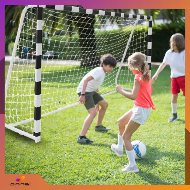 Nešiojami futbolo vartai vaikams 300x200, dideli, metaliniai, tvirti, 3x2m