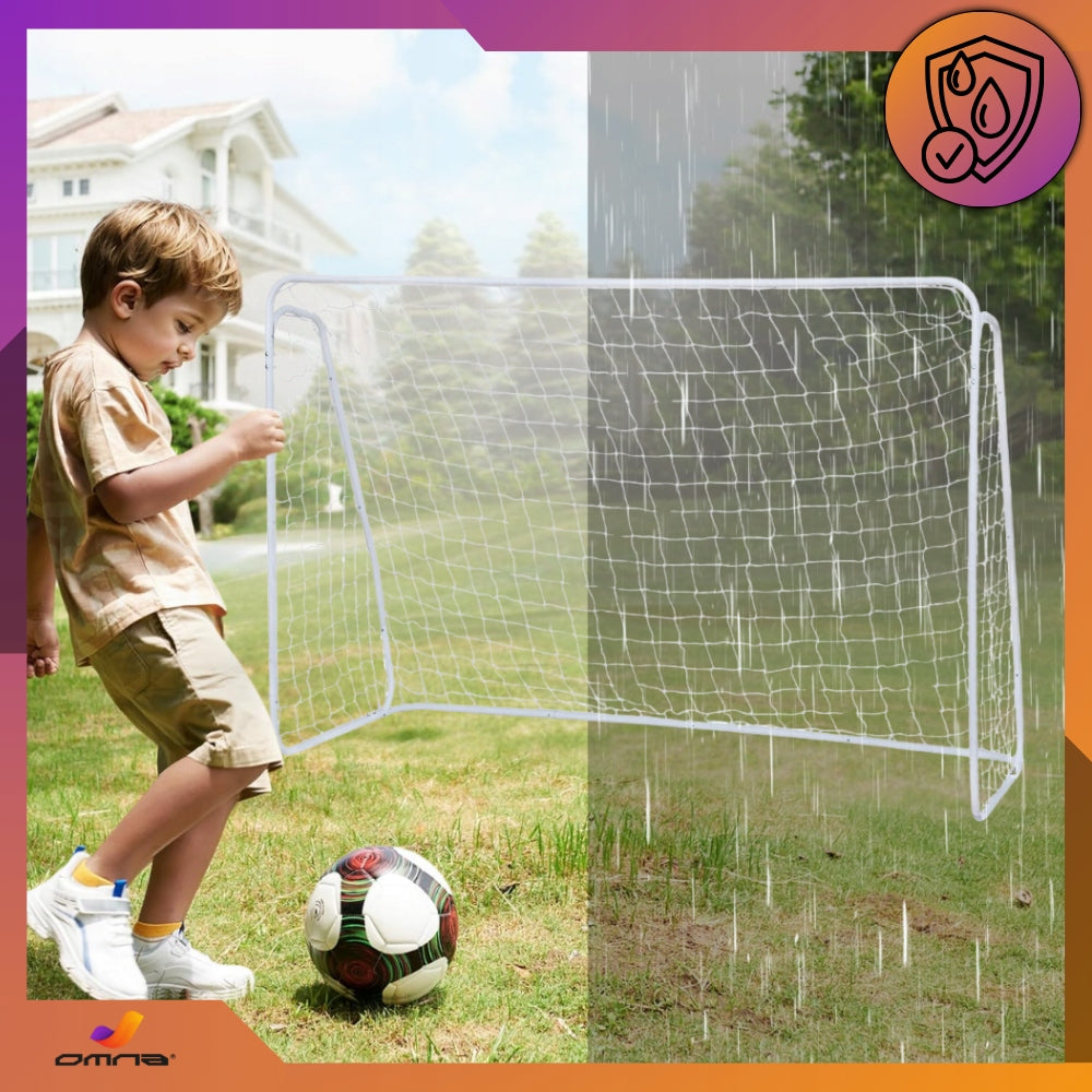 Nešiojami dideli sulankstomi metaliniai futbolo vartai vaikams 213 x 150 cm