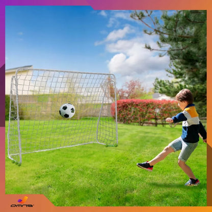 Nešiojami dideli sulankstomi metaliniai futbolo vartai vaikams 213 x 150 cm