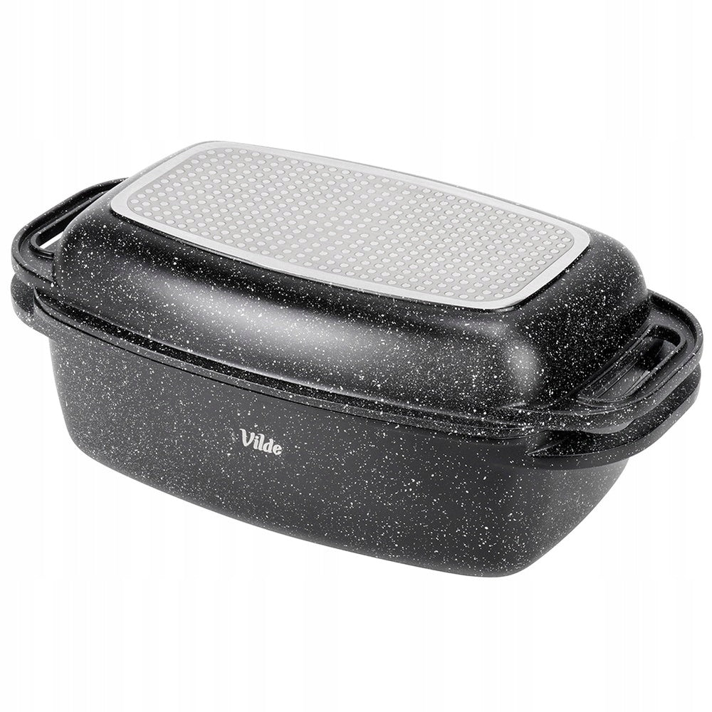 Granitinė troškintuvė, troškintuvė, puodas, keptuvė 2 viename, kepimui orkaitėje