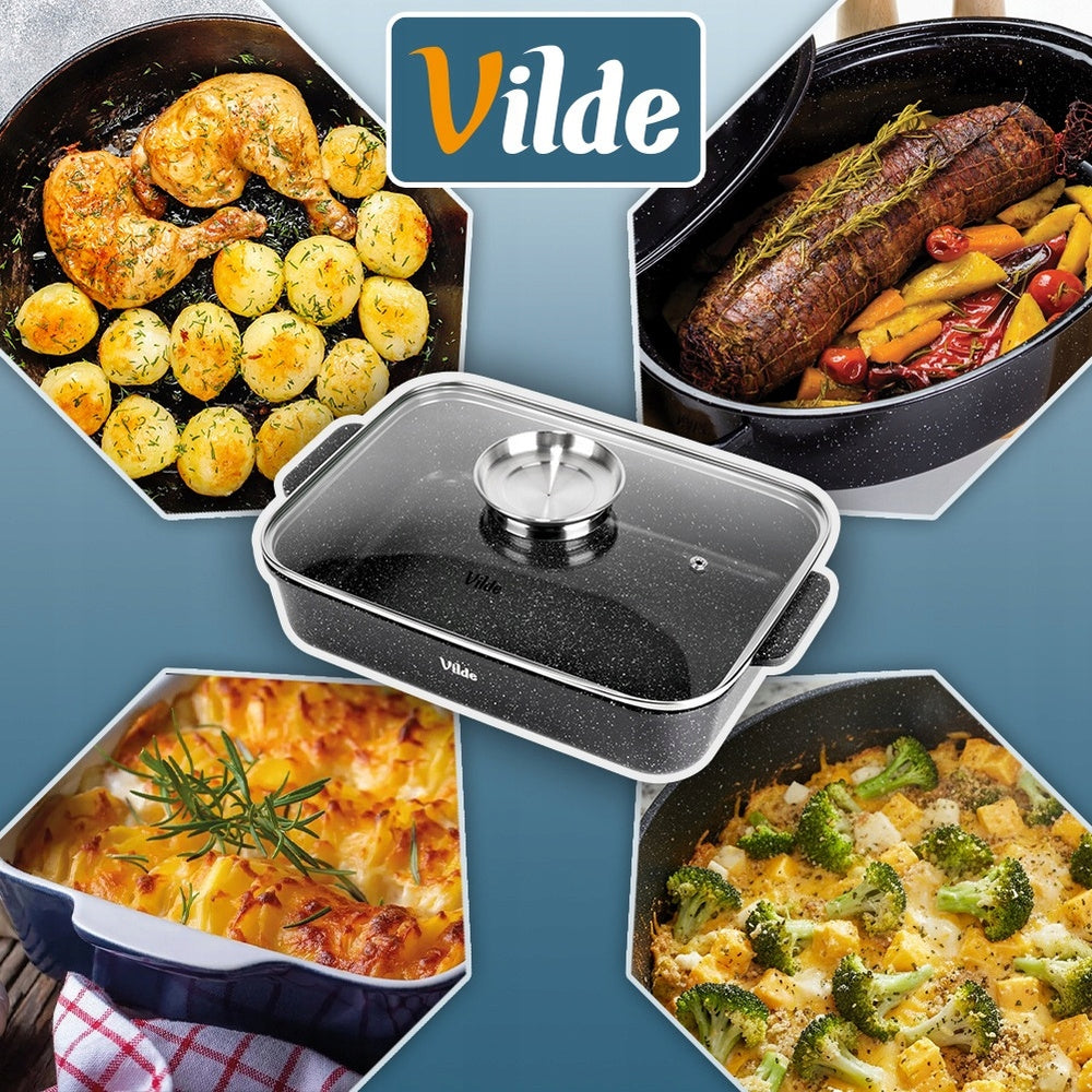 Granitinė kepimo forma, puodas, dangtelis kepimui orkaitėje 3,5L