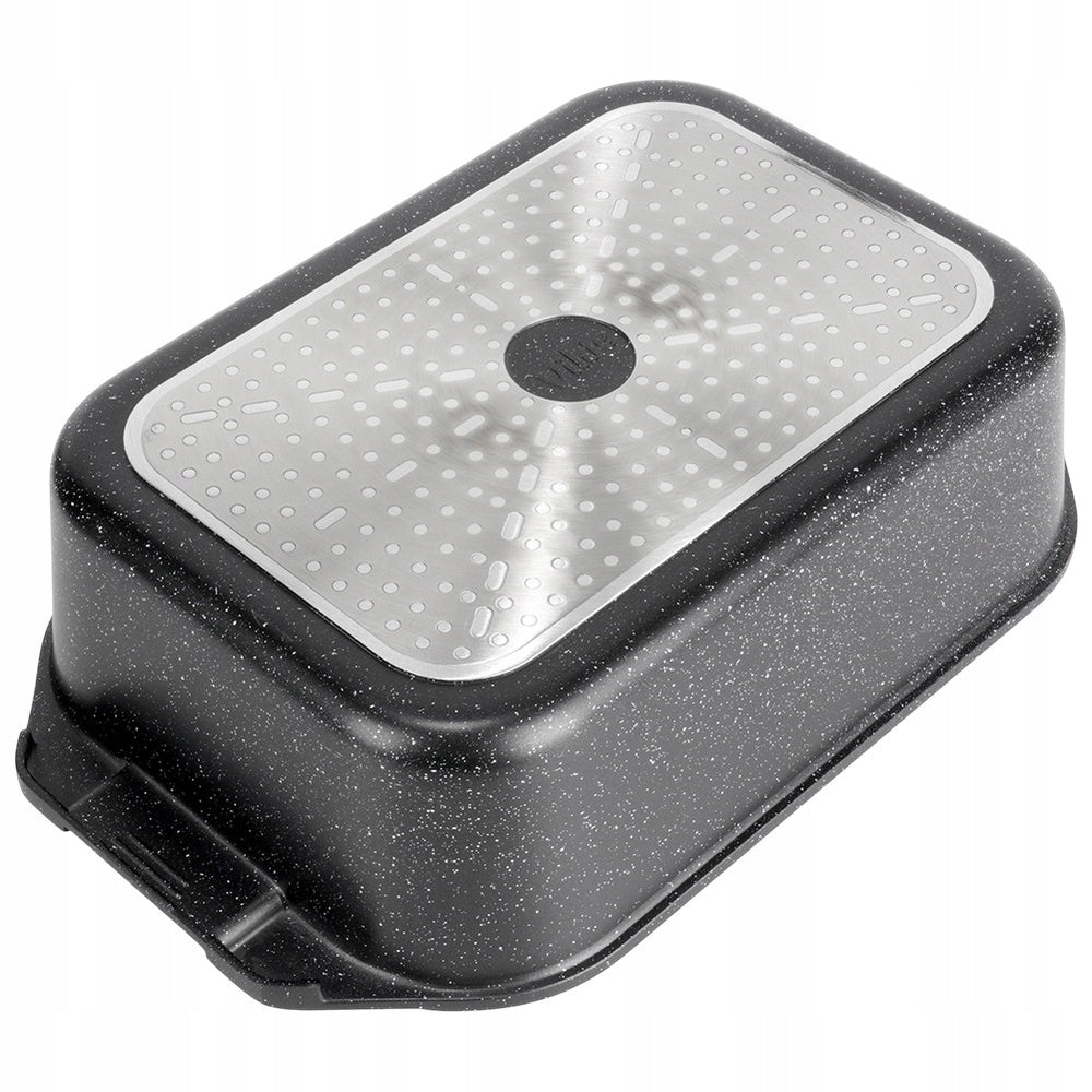 Granitinė keptuvė su dangčiu, puodas kepimui orkaitėje, 7,5L