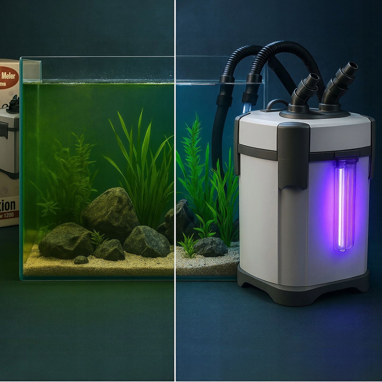 TYLUS UVC FILTRAS AKVARIUMUI STIPRI FILTRACIJA KRISTALINIS VANDUO IR STERILIZACIJA