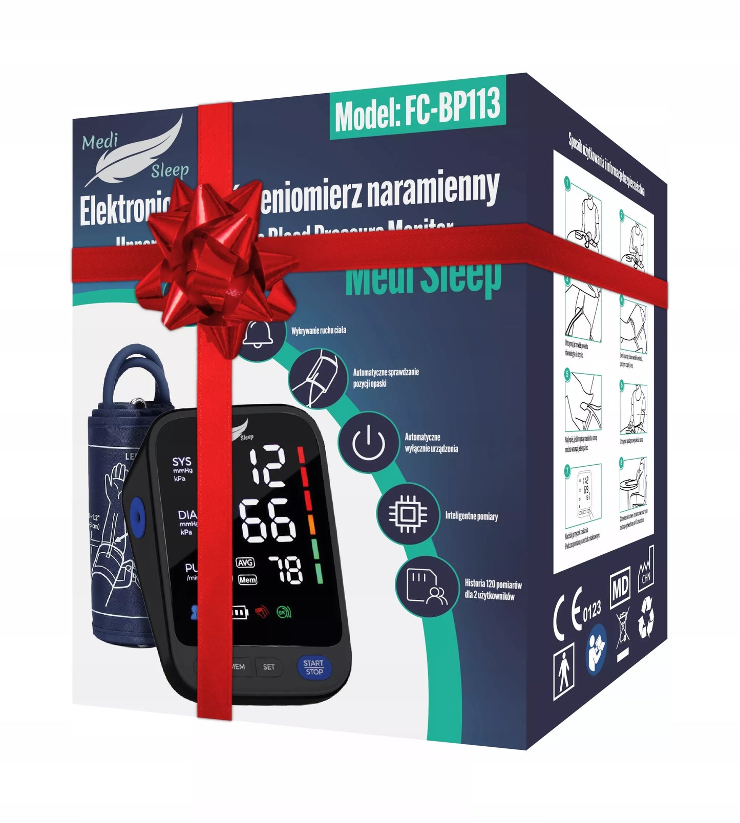 ELEKTRONINIS ŽASTO KRAUJOSPŪDŽIO MATUOKLIS MEDI SLEEP FC-BP113 SUAUGUSIEMS