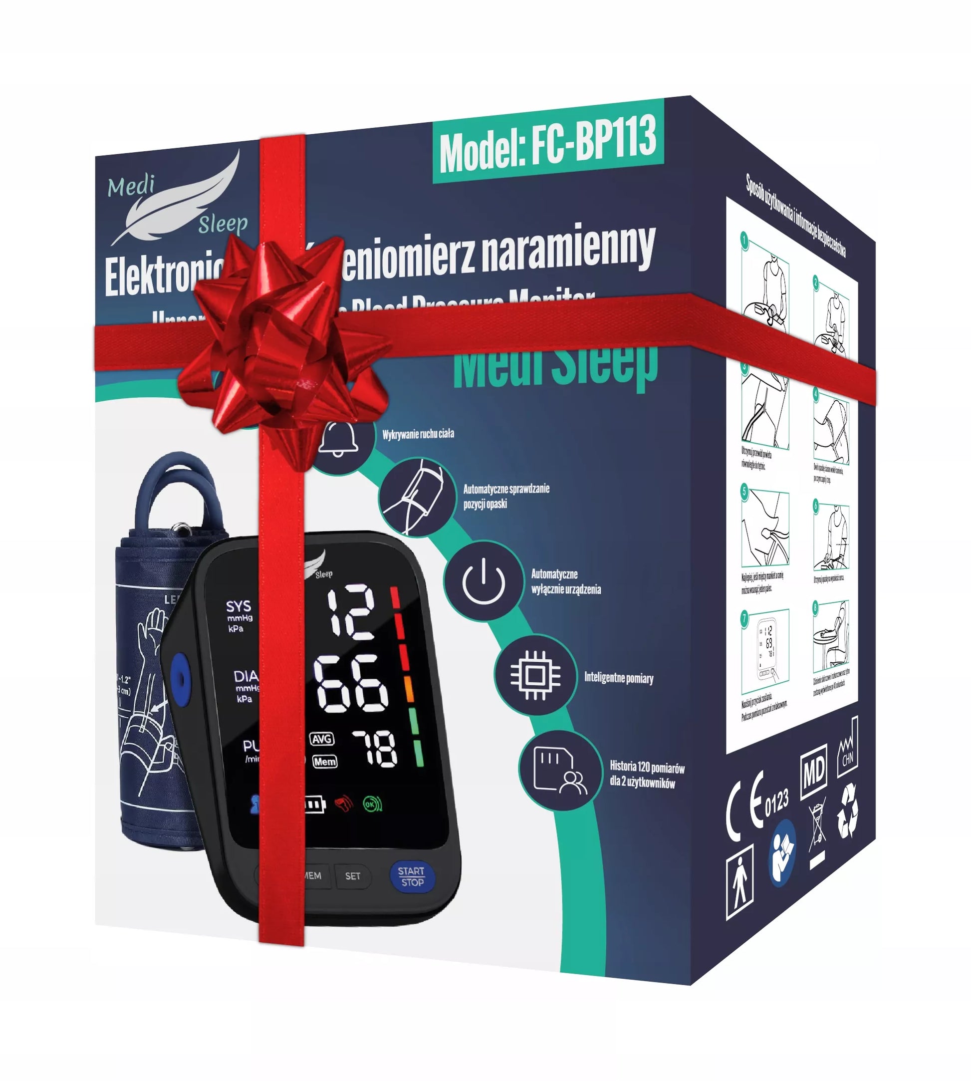 ELEKTRONINIS ŽASTO KRAUJOSPŪDŽIO MATUOKLIS MEDI SLEEP FC-BP113 SUAUGUSIEMS