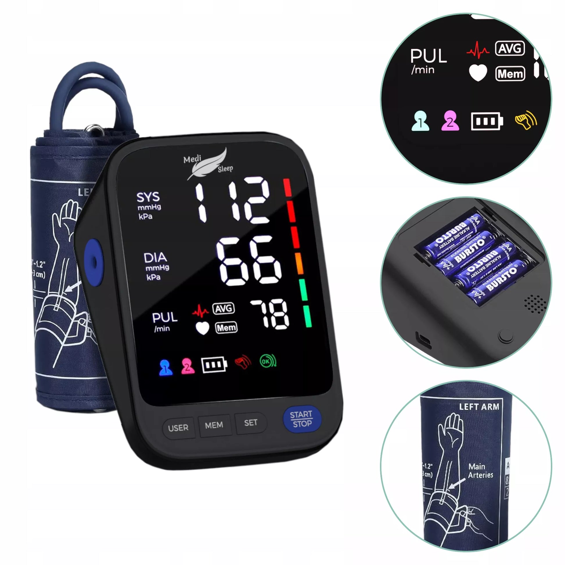 ELEKTRONINIS ŽASTO KRAUJOSPŪDŽIO MATUOKLIS MEDI SLEEP FC-BP113 SUAUGUSIEMS