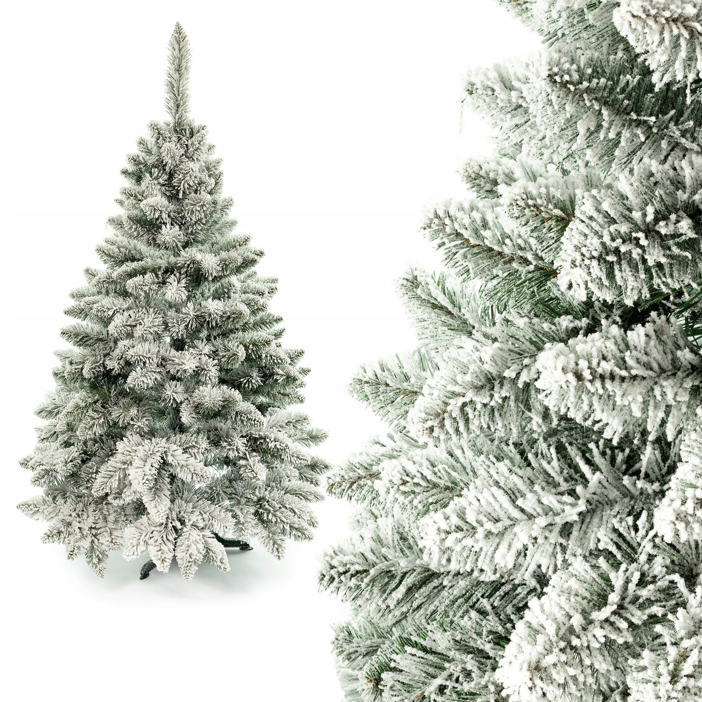Kalėdinė pušis su sniegu, SNIEGUOTA, kaip gyva, 160 cm, balta, graži