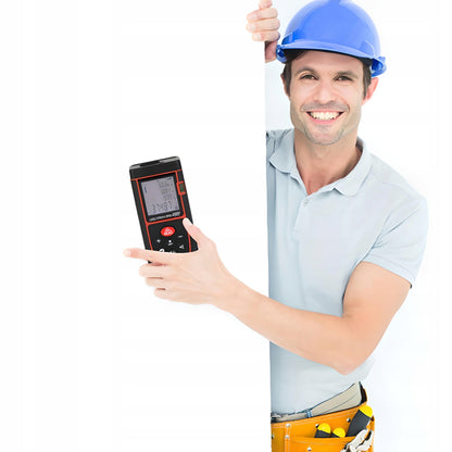 Lazerinis atstumo matuoklis skaitmeninis kampainis (inclinometras) matuoklis, gulsčiukas, atmintis 40m