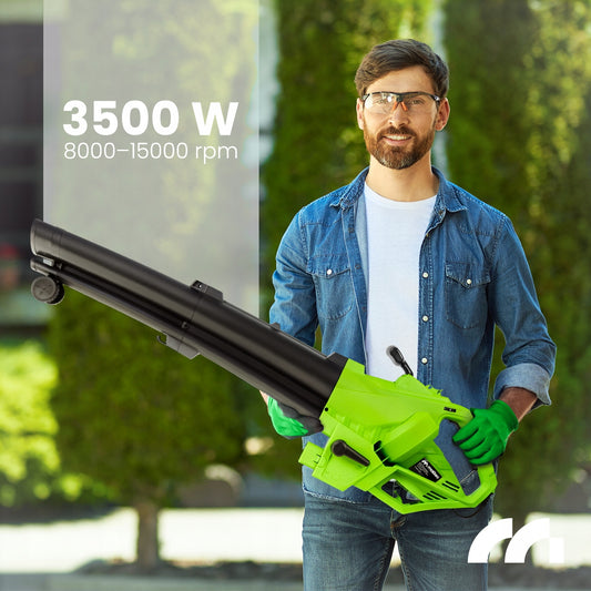 Elektrinis sodo lapų pūstuvas siurblys smulkintuvas 3500W 270km/h