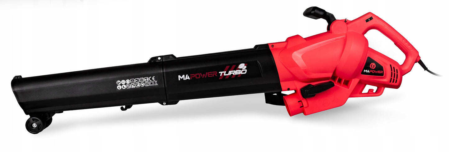 Elektrinis lapų pūstuvas su smulkintuvu, lapų siurblys 3in1, 3000W