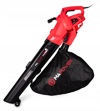 Elektrinis lapų pūstuvas su smulkintuvu, lapų siurblys 3in1, 3000W