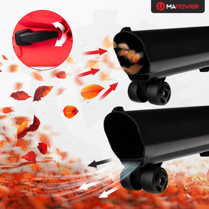 Elektrinis lapų pūstuvas su smulkintuvu, lapų siurblys 3in1, 3000W