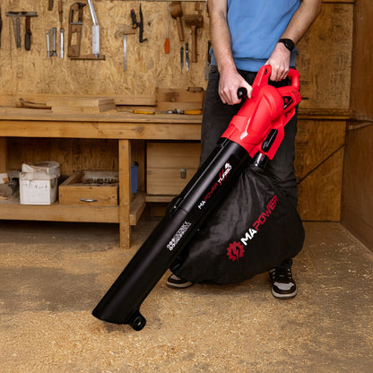 Elektrinis lapų pūstuvas su smulkintuvu, lapų siurblys 3in1, 3000W