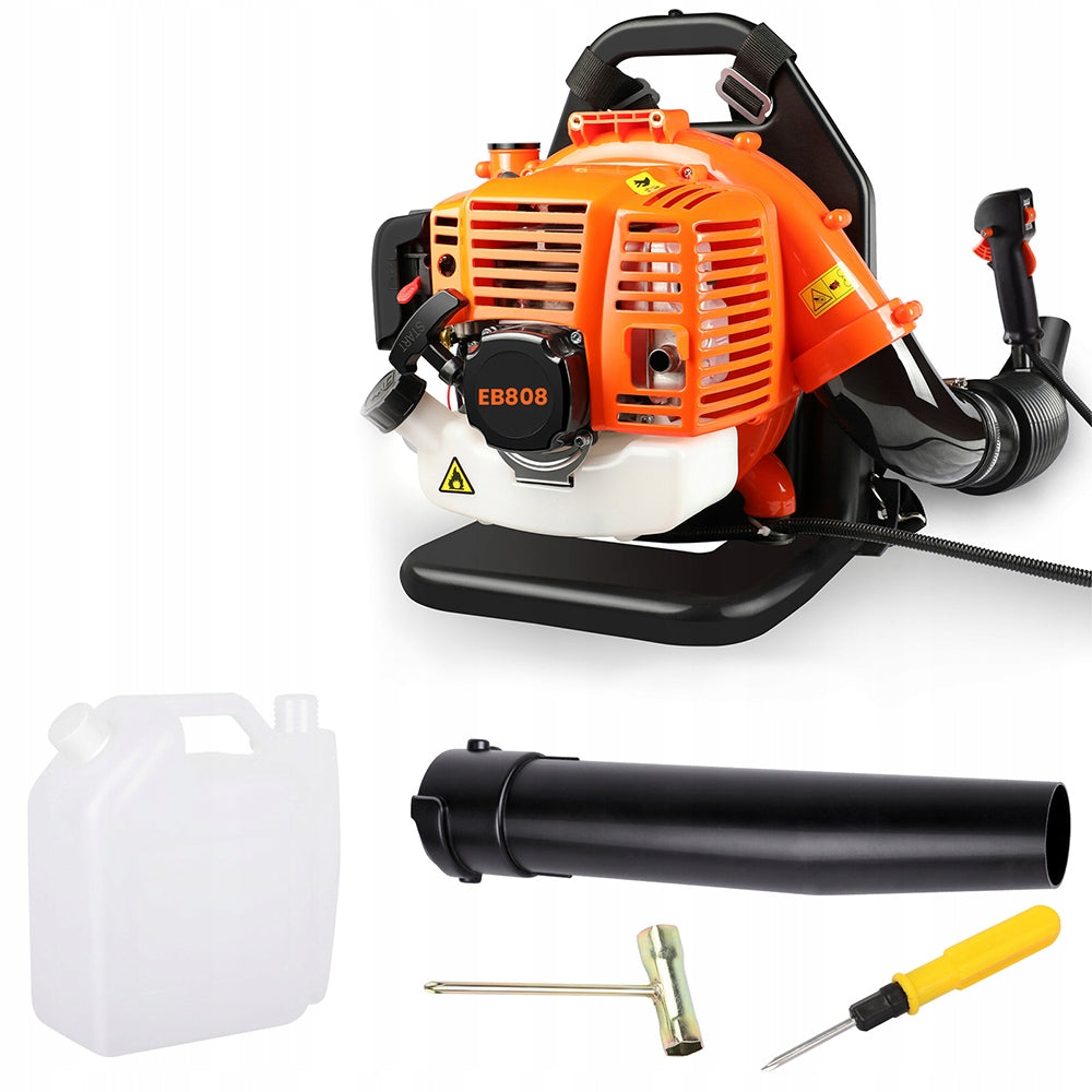 Benzininis lapų, sniego ir smėlio pūstuvas, didelis komplektas, galingas