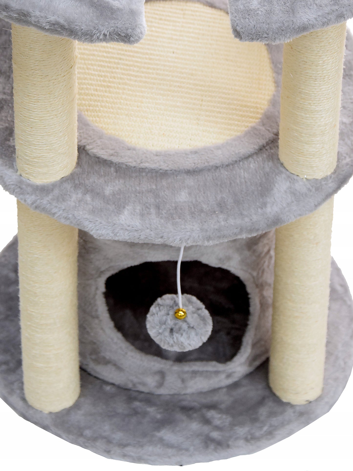 Kačių draskyklė 7 lygiai 179 cm namelis gultas pilkas Royal&Petsky