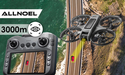DRONAS S156+ su LCD valdikliu, 2 kameromis, bešepetėliniu varikliu, WIFI, 3 baterijomis, 145g